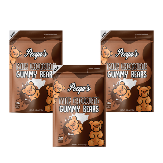 Peeya’s Milk Chocolate Gummy Bears- Pack of 3